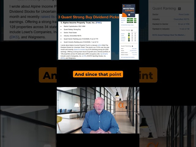 Steven Cress' Top REITs: Alpine Income Property Trust