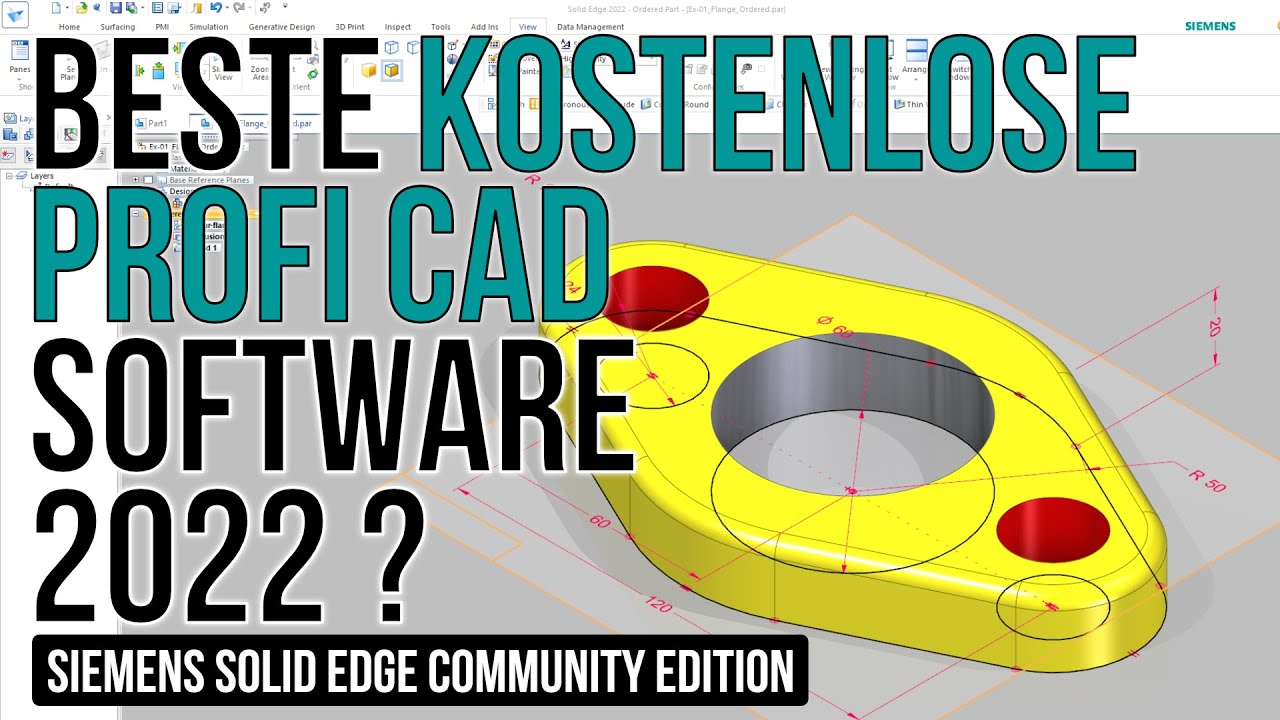 New Update Vorstellung Siemens Solid Edge 2022 - Die beste kostenlose Profi-CAD Software für privat?