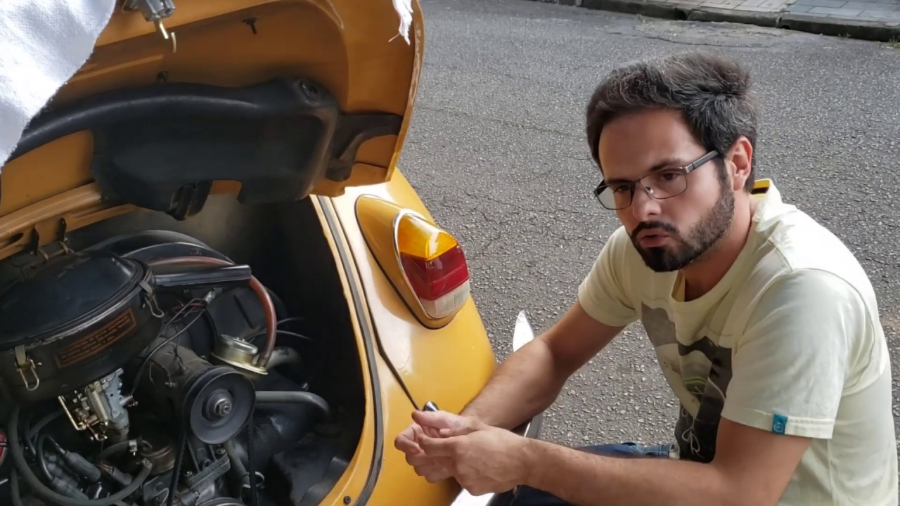 Fuscão 1973 amarelo caju do Ângelo - apresentação