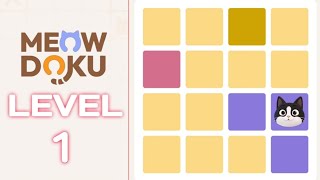 Meowdoku Brain Puzzle Level 1 Game Walkthrough