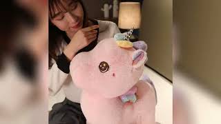 Adorable and cute, this stuffed unicorn plush pillow toy will certainly bring you laughter . screenshot 5