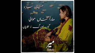 Taj baloch new balochi whatsapp status song //Meer Sabzo//