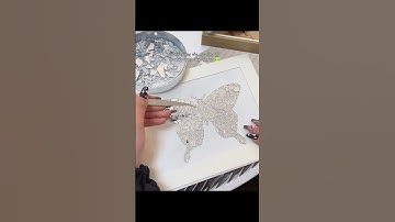 Tận dụng gương vỡ tái chế thành bức tranh 🖼 #thucong #thienmink1 #handmade #DIY #decor #shorts #fyp