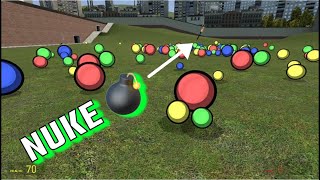 100 bouncy balls VS a NUKE - Garry’s Mod