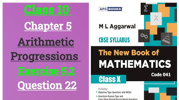 Ml Aggarwal class 10 maths chapter 5 Arithmetic Progressions exercise 5.2 question 22 new syllabus 
