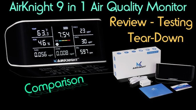 Govee Monitor inteligente de calidad del aire, interior, medidor detecta  PM2.5, temperatura y humedad, H5106 con indicador LED de calidad del aire y