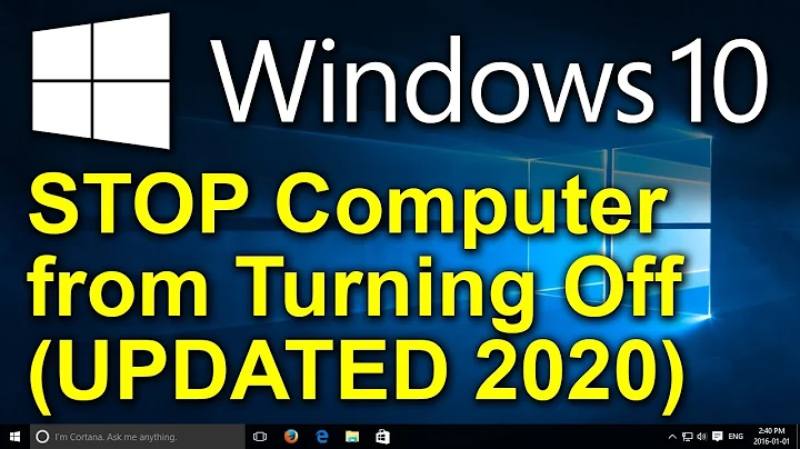 ✔️ Windows 10 - 2020 - Stop Computer from Turning Off, Sleeping, Hibernating in Minutes