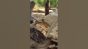 Master Carpenter Using an Axe to Shape a Massive Wooden Beam | Amazing Craftsmanship