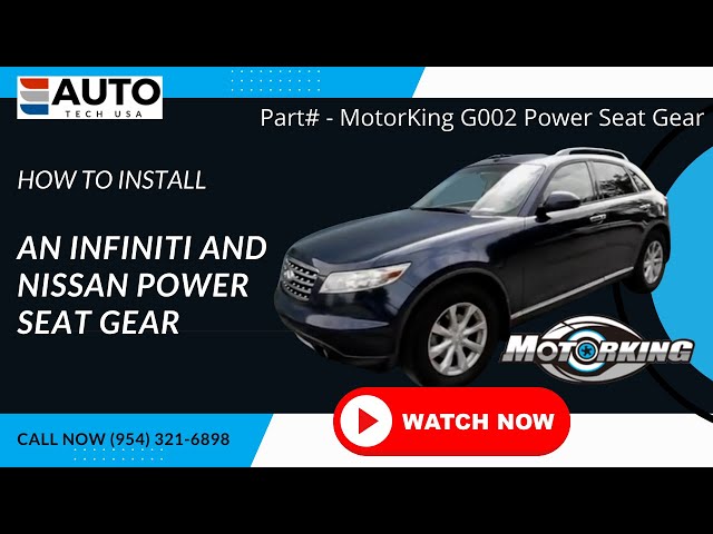 04-11 for Infiniti QX56 Power Seat Track Rail Drive Gear Frame Motor Repair Kit 