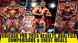 Chicago Pro 2024 open bodybuilding Results, analysis comparisons & cheat meals