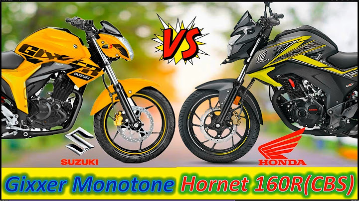 So sánh suzuki gixxer 155 và honda hornet 160r năm 2024