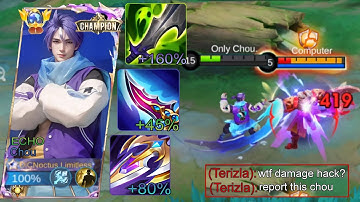 I FINALLY FOUND 1 BUILD CHOU FOR WIN STREAK (wtf damage).... ! Mobile Legends | Mlbb Chou 