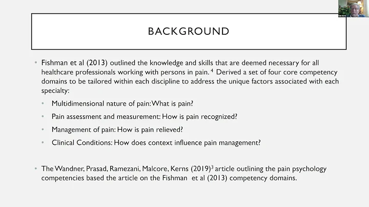 Competencies in the Emerging Sub-Specialty of Pain Psychology