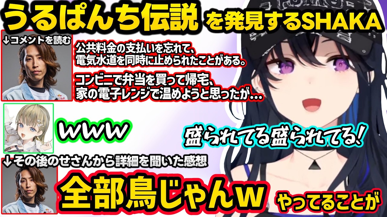 うるぱんち伝説が盛られててキレるのせさん、SHAKAを圧倒的に下にみてるのせさんに爆笑するリサ、SHAKAをフォローした結果刺されてキレるのせさんｗｗ【一ノ瀬うるは/英リサ/SHAKA/ぶいすぽ】