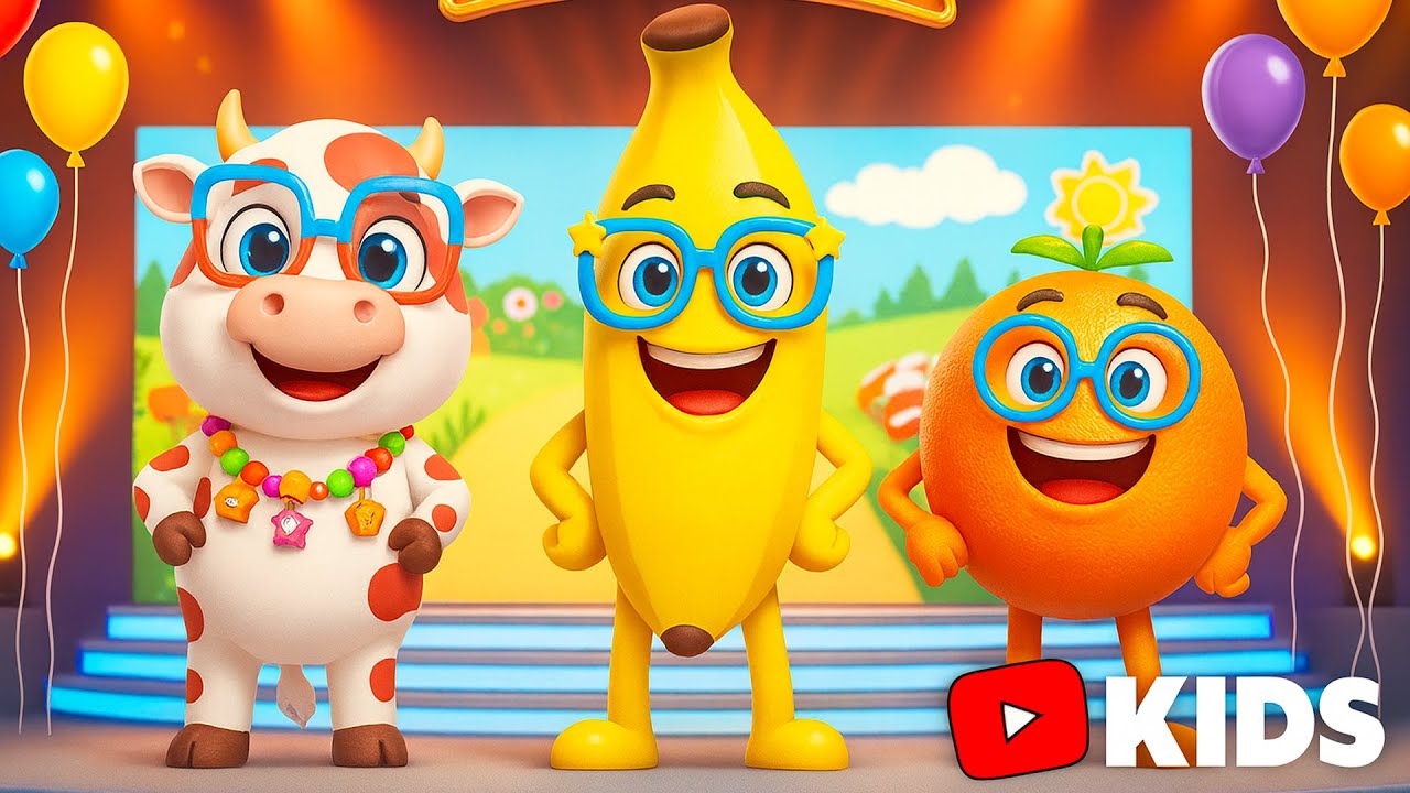 La Vaca, El Plátano y La Naranja 🎵 Remix Divertido - Video para Niños y Bebés