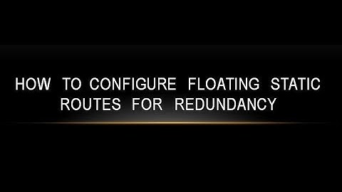 #12 Floating static routes for redundancy | Static Routes | Static Routing