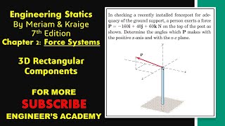 Determine the angles which P makes with the x-axis and x-z plane |  Engineers Academy