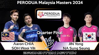 Aaron CHIA /SOH Wooi Yik vs JIN Yong /NA Sung Seung | Malaysia Masters 2024 Badminton