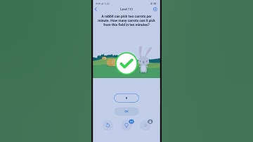 Easy Game - Brain Test Level 113 Rabbit can pick 2 carrots per minute.