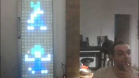 lemmings. walker&blocker. classic animated sprites on neopixel led matrix.