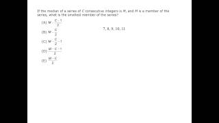 Algebraic Manipulation of a Median - GMAT Free - GFPS95