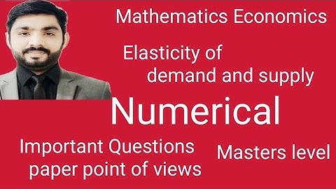 Economic lectures: Mathematics of economic numerical lecture by sir Tahir Urdu & Hindi