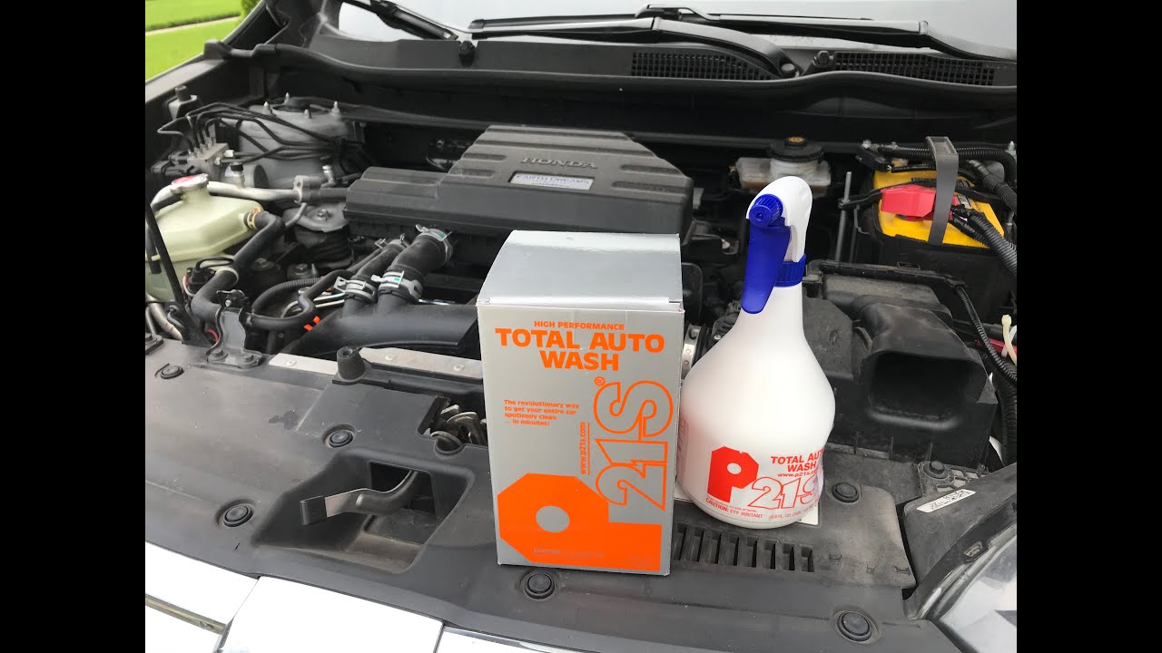 Cleaning Engine with P21S Total Auto Wash 