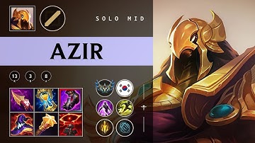 Azir Mid vs Yone - KR Challenger Patch 25.23