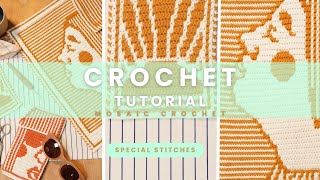Make diagonal lines in mosaic crochet. Step by step. Crochet along with free pattern