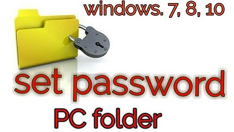how to password protect folders on widows 7 (bangla )