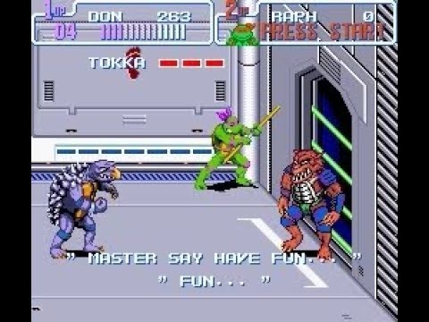 TMNT IV Turtles In Time SNES Boss Tokka Rahzar Easy Donatello 