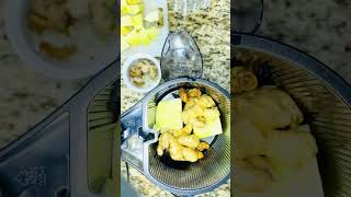 My latest obsession…new ginger juice shots recipe! I’ve been making these to have once a day- so