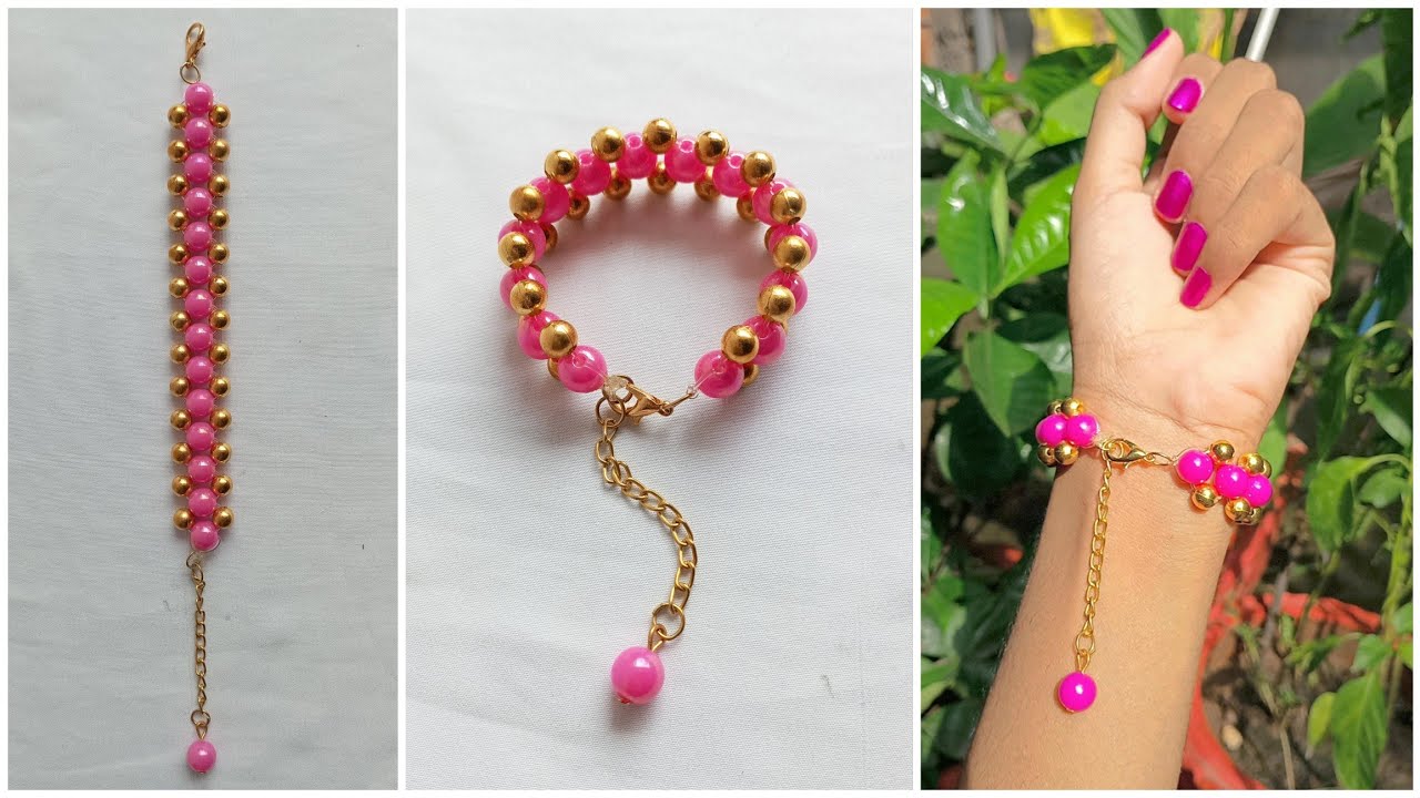 Easy Bracelet Making at Home | Beaded Bracelet | How to Make Bracelet ...