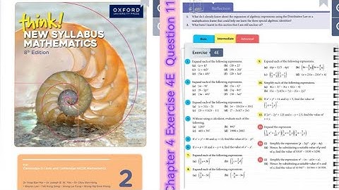 Oxford Think New Syllabus Mathematics 8th Edition Book 2 || Chapter 4 | Exercise 4E | Question 11