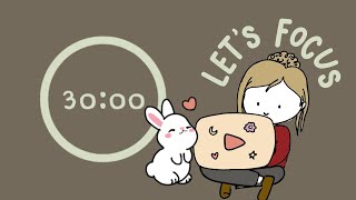 Pomodoro Timer 4X30Min 3Hr Adhd Lets Get Focused Lofi Train Ambience No Ai