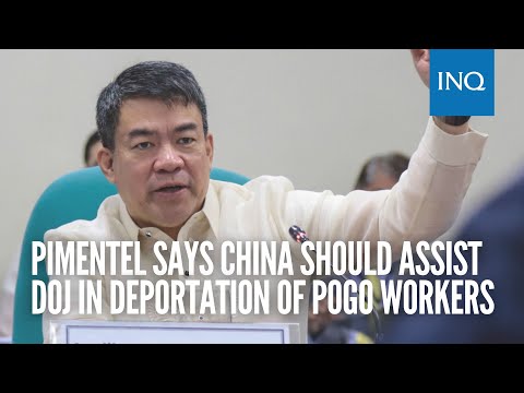 Pimentel says China should assist DOJ in deportation of Pogo workers