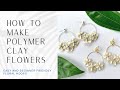 How To Make Easy Polymer Clay Flowers - Polymer Clay Floral Hoop Tutorial