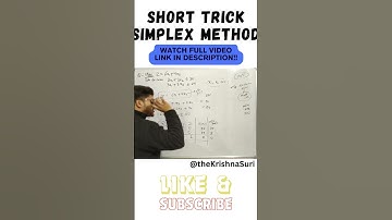 SHORT TRICK | SIMPLEX METHOD | LPP | #shorts #youtubeshorts