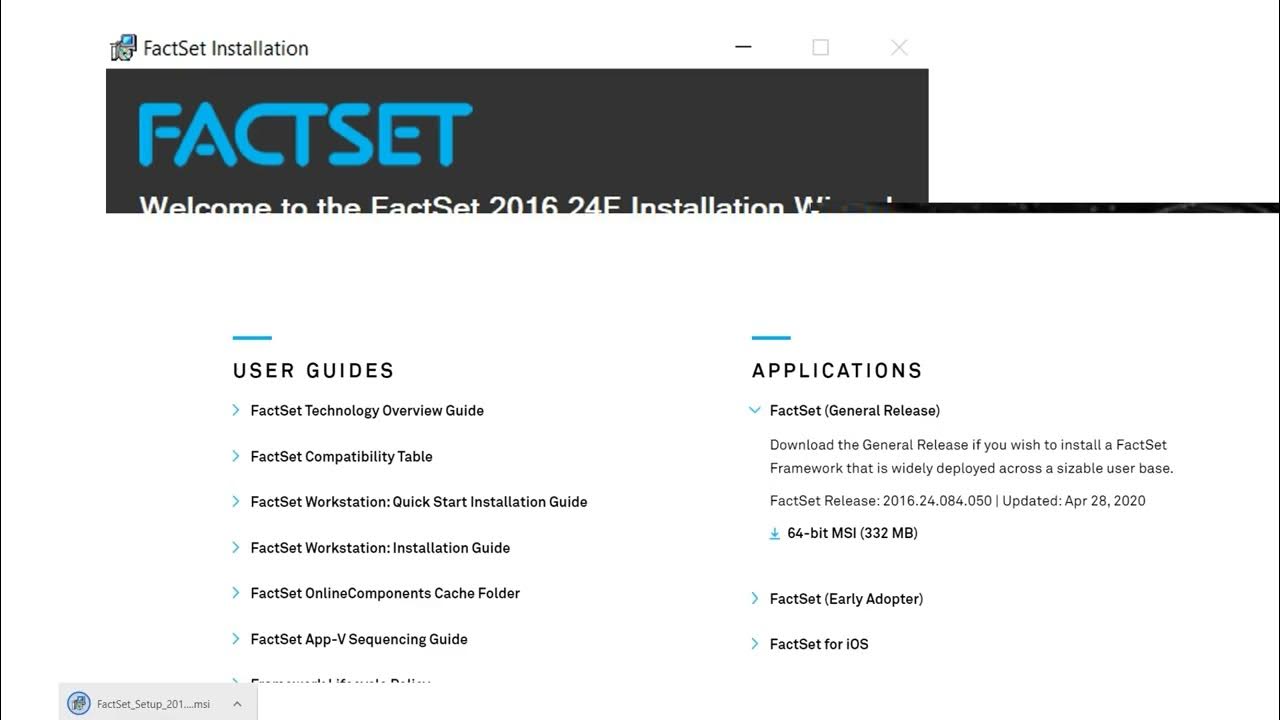 Factset lecture 01 installing factset excel youtube