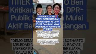 TITIEK SOEHARTO Beri Kritikan Taj4m ke DPR-Publik Terkejut! #viral #shorts #viralvideo