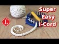 LOOM KNIT  I Cord Super Easy on any Knitting Loom with 3 Pegs | Loomahat