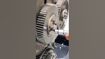 Install gear front group engine Caterpillar C18 #engine #dieselengine