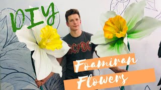 DIY. Foamiran flowers. Narcissus. Нарцисс из изолона/эва. Мастер- класс