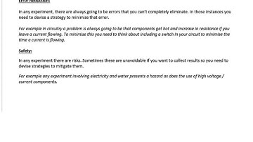 A Level Physics: General Science Skills: Designing an Experiment