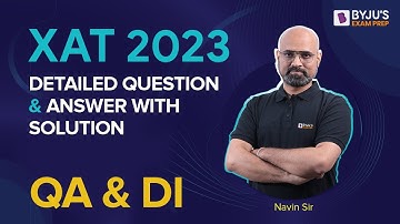 XAT 2023 Answer Key | XAT QA & DI | Detailed XAT 2023 Question Paper with Solution #xatexam