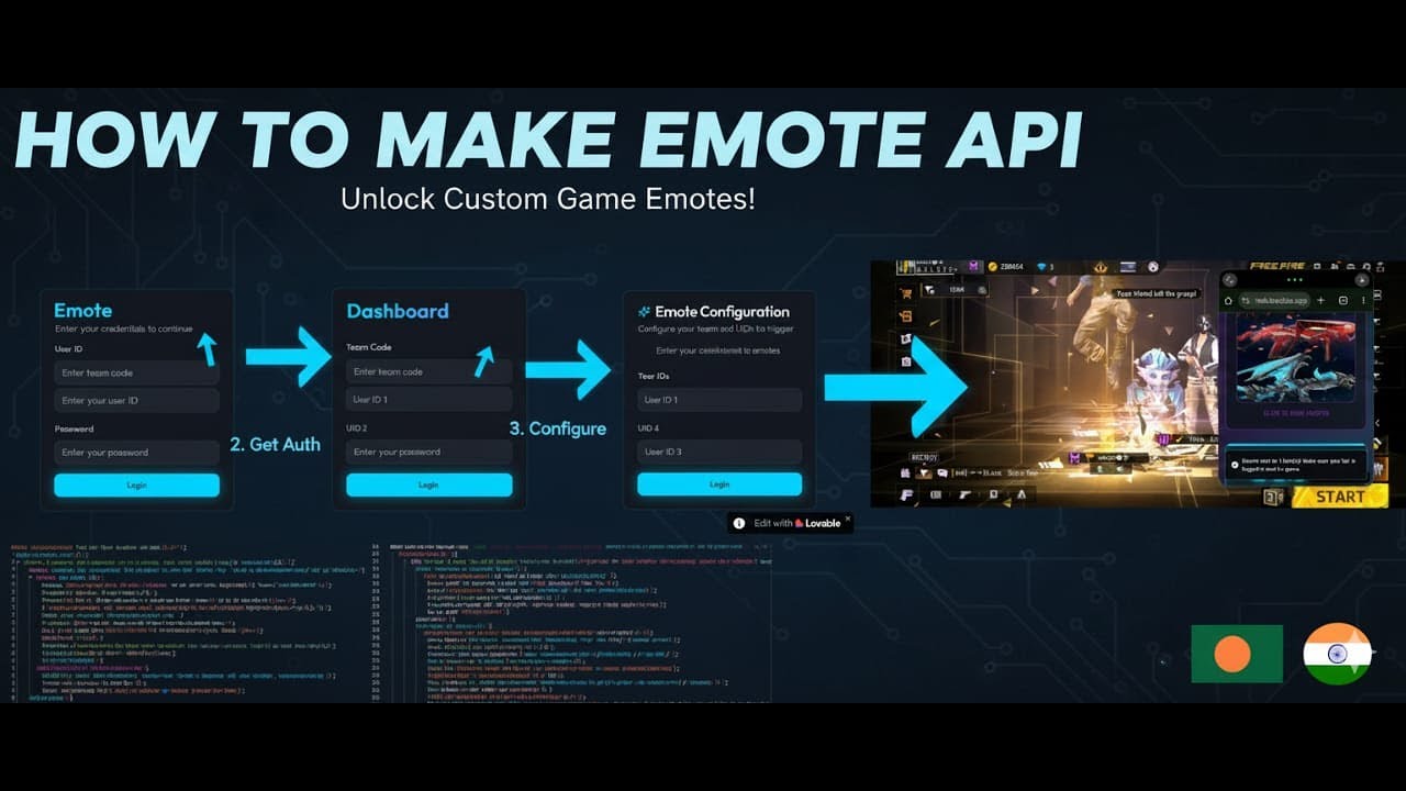 HOW TO MAKE FREE FIRE EMOTE API & TCP BOT - YouTube