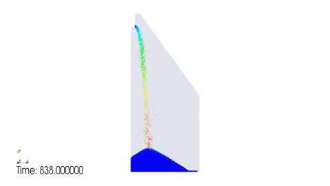 Liggghts - DEM simulation of silo filling