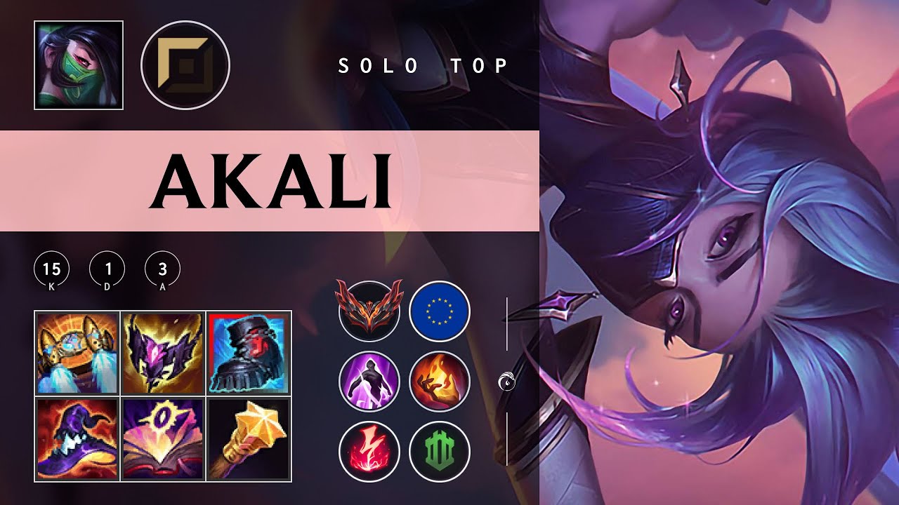 Akali Top vs Galio - EUW Grandmaster Patch 25.24