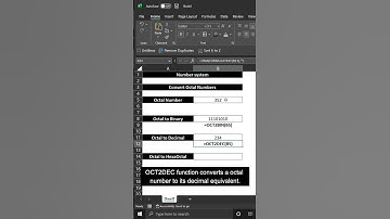 Number System - Convert Octal numbers to Binary, Decimal & Hexa-decimal