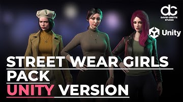 STREET WEAR GIRLS PACK | UNITY demo | Game-ready 3D characters